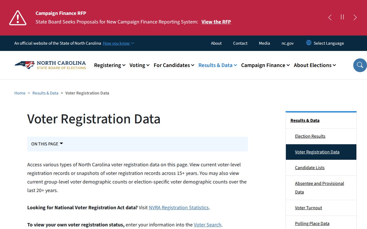 Mooresville voter registration file download from North Carolina
